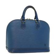 Pre-owned Leather handbags Louis Vuitton Vintage , Blue , Dames