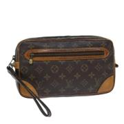 Pre-owned Canvas clutches Louis Vuitton Vintage , Brown , Dames