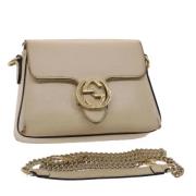 Pre-owned Leather gucci-bags Gucci Vintage , Beige , Dames