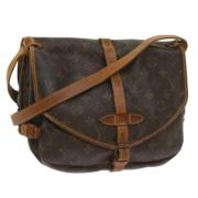 Pre-owned Canvas shoulder-bags Louis Vuitton Vintage , Brown , Dames