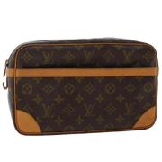 Pre-owned Canvas clutches Louis Vuitton Vintage , Brown , Dames