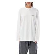 Reflecterend Logo T-Shirt Wit Y-3 , White , Dames