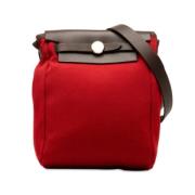 Pre-owned Leather crossbody-bags Hermès Vintage , Red , Dames