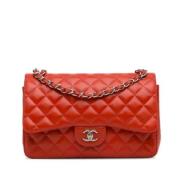 Pre-owned Leather chanel-bags Chanel Vintage , Orange , Dames