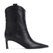 Elegante Zwarte Enkellaars 60 Sergio Rossi , Black , Dames