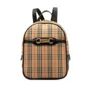 Pre-owned Leather backpacks Burberry Vintage , Brown , Dames