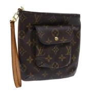 Pre-owned Canvas pouches Louis Vuitton Vintage , Brown , Dames