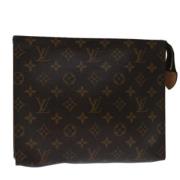 Pre-owned Canvas pouches Louis Vuitton Vintage , Brown , Dames