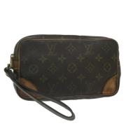 Pre-owned Canvas clutches Louis Vuitton Vintage , Brown , Dames