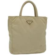 Pre-owned Nylon handbags Prada Vintage , Beige , Dames