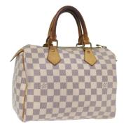 Pre-owned Canvas handbags Louis Vuitton Vintage , White , Dames