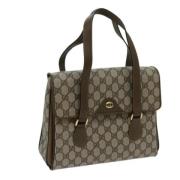 Pre-owned Canvas handbags Gucci Vintage , Beige , Dames