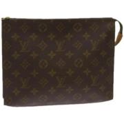 Pre-owned Canvas pouches Louis Vuitton Vintage , Brown , Dames