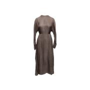 Pre-owned Silk dresses Prada Vintage , Gray , Dames