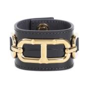 Gedrukte Croc Manchet Armband Tom Ford , Black , Dames