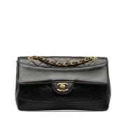 Pre-owned Leather chanel-bags Chanel Vintage , Black , Dames