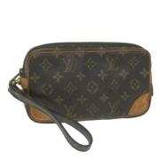 Pre-owned Canvas clutches Louis Vuitton Vintage , Brown , Dames