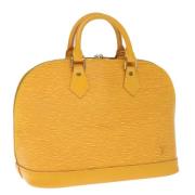 Pre-owned Leather handbags Louis Vuitton Vintage , Yellow , Dames