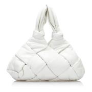 Pre-owned Leather shoulder-bags Bottega Veneta Vintage , White , Dames