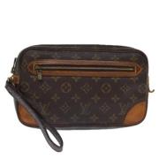 Pre-owned Canvas clutches Louis Vuitton Vintage , Brown , Dames