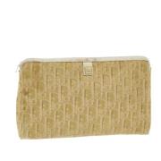 Pre-owned Canvas clutches Dior Vintage , Beige , Dames