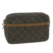 Pre-owned Canvas clutches Louis Vuitton Vintage , Brown , Dames