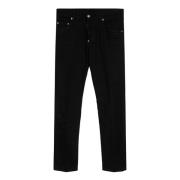 Slim Fit Denim Jeans Dsquared2 , Black , Heren