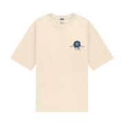 Evasion T-shirt met Groot Print Kultivate , Beige , Heren