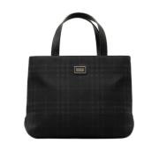 Pre-owned Leather handbags Burberry Vintage , Black , Dames