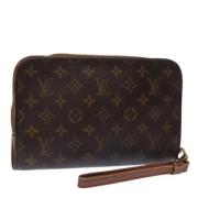 Pre-owned Canvas clutches Louis Vuitton Vintage , Brown , Dames