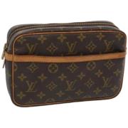 Pre-owned Canvas clutches Louis Vuitton Vintage , Brown , Dames