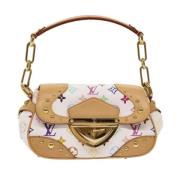 Pre-owned Canvas shoulder-bags Louis Vuitton Vintage , White , Dames