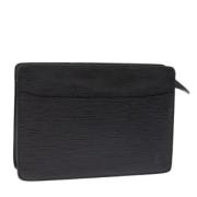 Pre-owned Leather clutches Louis Vuitton Vintage , Black , Dames