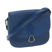 Pre-owned Leather shoulder-bags Louis Vuitton Vintage , Blue , Dames