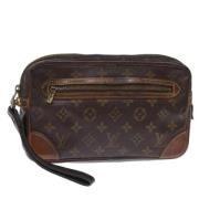 Pre-owned Canvas clutches Louis Vuitton Vintage , Brown , Dames