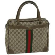 Pre-owned Leather handbags Gucci Vintage , Beige , Dames