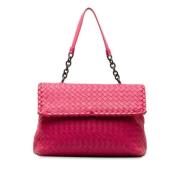 Pre-owned Leather shoulder-bags Bottega Veneta Vintage , Pink , Dames