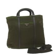 Pre-owned Nylon handbags Prada Vintage , Green , Dames