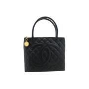 Pre-owned Leather chanel-bags Chanel Vintage , Black , Dames