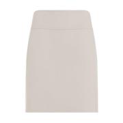 Doubleface Mini Rok in Ivoor Max Mara , Beige , Dames