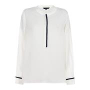 Elegante Witte Blouse met Lange Mouwen Tommy Hilfiger , White , Dames