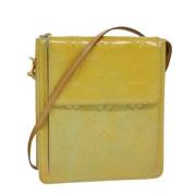 Pre-owned Leather pouches Louis Vuitton Vintage , Beige , Dames