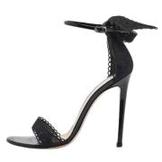 Pre-owned Lace sandals Gianvito Rossi Pre-owned , Black , Dames