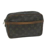 Pre-owned Canvas clutches Louis Vuitton Vintage , Brown , Dames