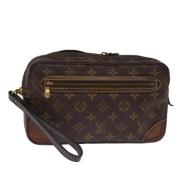 Pre-owned Canvas clutches Louis Vuitton Vintage , Brown , Dames