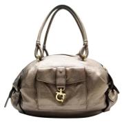 Pre-owned Leather handbags Salvatore Ferragamo Pre-owned , Green , Dam...