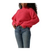 Roze Heavy Knit Top Trui Notre-v , Pink , Dames