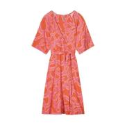 Stijlvolle Ikat Jurk voor Vrouwen Summum Woman , Orange , Dames