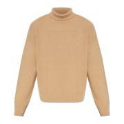 Wollen Turtleneck Ami Paris , Beige , Heren