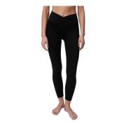 V-Cut Zwarte Leggings voor Actieve Vrouwen Undress Code , Black , Dame...